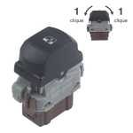 Botão/interruptor de vidro elétrico simples 6 terminais (pinos) porta dianteira lado direito (passageiro) / traseira lado esquerdo e direito (motorista e passageiro) Renault Mégane