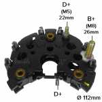 Retificador do alternador 70A / 80A / 85A / 90A Bosch KC Audi A4 A6 Iveco Daily Peugeot 306 405 Volkswagen Gol Parati Passat Quantum Santana Saveiro - ligações