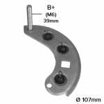 Placa positiva com diodos do retificador do alternador 50A / 55A / 60A / 65A / 70A Lucas Indiel Prestolite A127 Renault Clio R9 R11 R12 R18 R21 Trafic - ligações