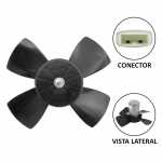 Eletroventilador do radiador 24V 4 pás diâmetro 280mm aspirante universal para exaustor de teto Volkswagen (sem ar-condicionado)