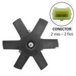 Eletroventilador do radiador 12V 6 pás diâmetro 306mm aspirante Bosch GPC Ford Escort Verona (com ar-condicionado)