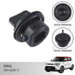 Soquete para lâmpada 2 polos (BAY15d P21/5W) com encaixe Ø 27mm para pisca dianteiro do farol KIA Soul geração 2