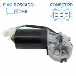 Motor de limpador dianteiro 12V Bosch CEP Ford Cargo 1985 até 2011
