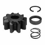 Pinhão do impulsor 10 dentes c/ kit trava Lucas Indiel M100R Caterpillar Ford F650 John Deere trator - kit