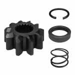 Pinhão do impulsor 10 dentes c/ kit trava Lucas Indiel Prestolite M100R John Deere - kit