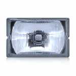 Bloco óptico do farol auxiliar de milha (longo alcance) lado direito/esquerdo com lente de vidro para lâmpada H3 Mercedes-Benz 1418 1618 1621 1625 1630 1935 1941 Scania série 3 T113