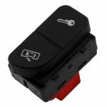 Botão/interruptor de trava elétrica 4 terminais LED vermelho Volkswagen CrossFox Fox SpaceFox Polo