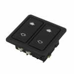 Botão/Interruptor de vidro elétrico duplo 12 terminais porta dianteira lado esquerdo LED laranja modelo BMW universal