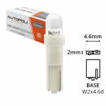 Lâmpada pinguinho (W2x4.6d) LED branca 24V 0.9W (equivalente a 9W) (esmagadinha)