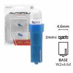 Lâmpada pinguinho (W2x4.6d) LED azul 12V 0.9W (equivalente a 9W) (esmagadinha)