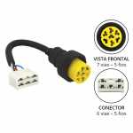 Chicote / conector 7 vias com 5 terminais fêmea 6.3mm para lanterna LED universal