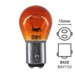 Lâmpada 2 polos (BAY15d) halógena amarela/laranja 24V 21/5W (2 polos grande)