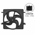 Eletroventilador do radiador 12V 4 pás diâmetro 320mm 70W aspirante Ford Ka (1997 até 2007) (sem ar-condicionado)