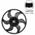 Eletroventilador do radiador 12V 6 pás diâmetro 325mm 150W 2850 RPM aspirante Bosch DPG Volkswagen Gol Parati Saveiro G2 G3 G4 (sem ar-condicionado)