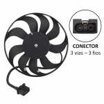Eletroventilador do radiador 12V 9 pás diâmetro 290mm 100W soprante Seat Cordoba Ibiza Skoda Fabia Volkswagen CrossFox Fox Polo