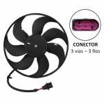 Eletroventilador do radiador 12V 7 pás diâmetro 345mm 250/60W aspirante Audi A3 TT Volkswagen Beetle Bora Fox Golf Polo