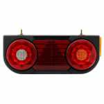 Conjunto de lanterna traseira LED 24V tricolor (âmbar / cristal / vermelha) com retrorrefletor com lanterna lateral lado direito universal