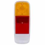 Lente para lanterna traseira tricolor lado direito/esquerdo Volkswagen Kombi Clipper