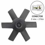 Eletroventilador do radiador 24V 6 pás diâmetro 306mm 210W aspirante Bosch GPC Mercedes-Benz ônibus O370