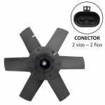 Eletroventilador do radiador 12V 6 pás diâmetro 306mm aspirante Fiat Duna Elba Fiorino Prêmio Tempra Uno (com ar-condicionado)