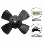 Eletroventilador do radiador 12V 4 pás diâmetro 280mm 110W aspirante Bosch DPG Ford Royale Versailles Volkswagen Quantum Santana (sem ar-condicionado)