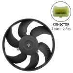 Eletroventilador do radiador 12V 6 pás diâmetro 315mm 70W 2300 RPM aspirante Bosch GPC Ford Escort Verona Volkswagen Logus Pointer (com ar-condicionado)