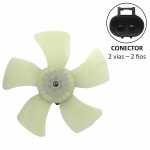 Eletroventilador do radiador 12V 5 pás diâmetro 350mm aspirante Denso Toyota Corolla Fielder Yaris (com ar-condicionado)