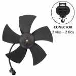 Eletroventilador do radiador 12V 5 pás diâmetro 300mm aspirante Denso Toyota Corolla