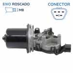 Motor de limpador dianteiro 12V Valeo MNG2 Toyota Corolla Fielder 2002 até 2008