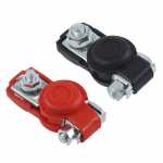 Par de terminal de bateria negativo e positivo com capa para veículos leves