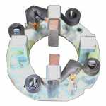 Porta-escovas 24V 8 x 25 x 20 mm para motor de partida Delco 28MT Mercedes-Benz Accelo Atego Atron Axor