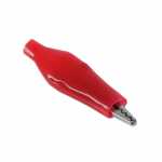 Garra clipe jacaré 27mm 5A com isolação vermelha para bateria