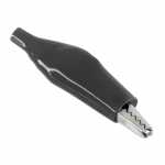 Garra clipe jacaré 44mm 5A com isolação preta para bateria