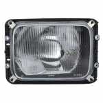 Farol principal lado direito com lente de vidro para lâmpada H4 Mercedes-Benz caminhões