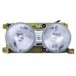 Farol principal duplo lado esquerdo com lente de vidro para lâmpada H1 Mercedes-Benz 1218 1620 1630