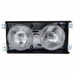 Farol principal duplo lado direito com lente de vidro para lâmpada H1 moldura preta Mercedes-Benz 712C 914 1618 1714 1215