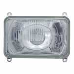 Farol principal lado esquerdo/direito com lente de vidro para lâmpada H4 Massey Ferguson Maxion
