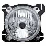 Farol principal lado direito com lente de policarbonato para lâmpada H4 Volkswagen Constellation 13190 17190 23230