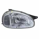 Farol principal com lanterna dianteira de pisca cristal lado direito com lente de vidro para lâmpada H4 Chevrolet GM Corsa Classic 2000-2009