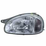 Farol principal com lanterna dianteira de pisca âmbar lado esquerdo com lente de vidro para lâmpada H4 Chevrolet GM Corsa Classic 2000-2009