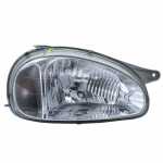 Farol principal com lanterna dianteira de pisca âmbar lado direito com lente de vidro para lâmpada H4 Chevrolet GM Corsa Classic 2000-2009