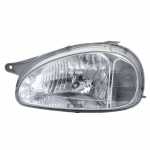 Farol principal com lanterna dianteira de pisca cristal lado esquerdo com lente de vidro para lâmpada H4 Chevrolet GM Corsa Classic 2000-2009