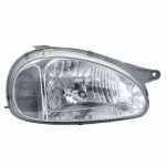 Farol principal com lanterna dianteira de pisca cristal lado direito com lente de vidro para lâmpada H4 Chevrolet GM Corsa Classic 2000-2009