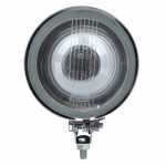 Farol auxiliar de milha (longo alcance) redondo cromado lado direito/esquerdo com lente de vidro para lâmpada H3 Universal