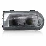 Farol principal do lado direito com lente de vidro para lâmpada H4 com máscara metalizada Volkswagen Gol Saveiro Parati G2