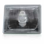 Farol principal lado esquerdo com lente de vidro para lâmpada H4 Fiat Elba Fiorino Prêmio Uno