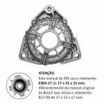 Mancal dianteiro (motriz) do alternador Bosch HD8 / NCB1 Agrale Caio Case El Detalle Ford Cargo Iveco EuroCargo MAN Lion's City TGA TGL TGM TGS TGX Mercedes-Benz Accelo Actros Atego Atron Axor New Holland Randon Volkswagen Constellation Delivery VolksBus 