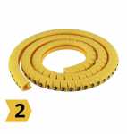 Número 2 - Pacote anilha gravada identificador marcador de fios e cabos 0.75mm até 4mm