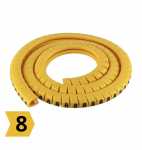 Número 8 - Pacote anilha gravada identificador marcador de fios e cabos 0.75mm até 4mm