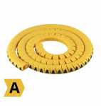 Letra A  - Pacote anilha gravada identificador marcador de fios e cabos 0.75mm até 4mm